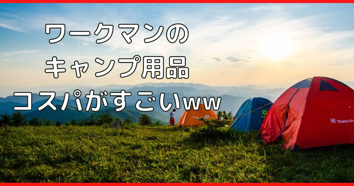 【ワークマン】キャンプ初心者におすすめ!!キャンプグッズ5選